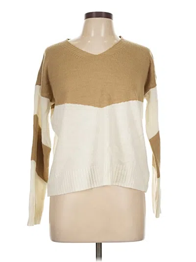 Pre-owned Unbranded Pullover Sweater In White
