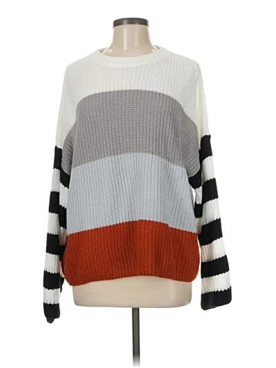 Pre-owned Unbranded Pullover Sweater In White