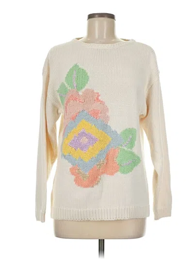 Pre-owned Unbranded Pullover Sweater In White