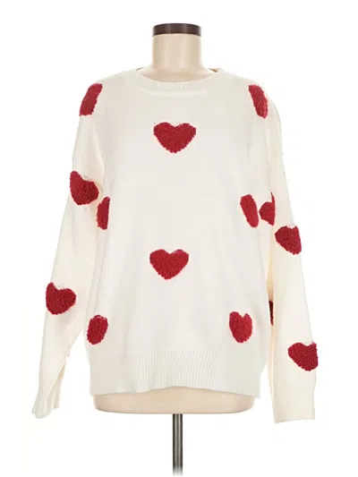 Pre-owned Unbranded Pullover Sweater In White