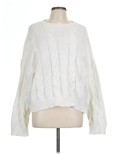 Pre-owned Unbranded Pullover Sweater In White