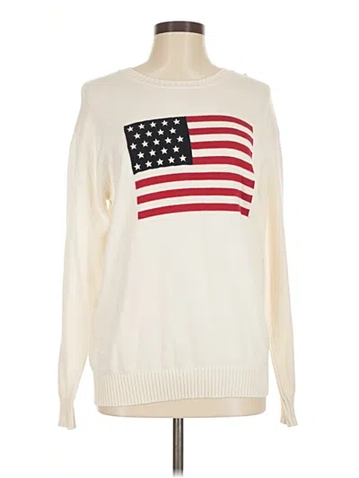 Pre-owned Unbranded Pullover Sweater In White