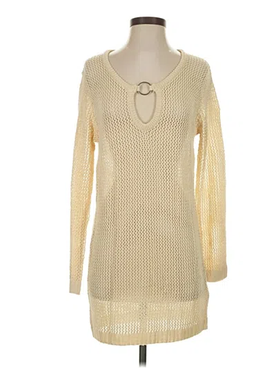 Pre-owned Unbranded Pullover Sweater In White