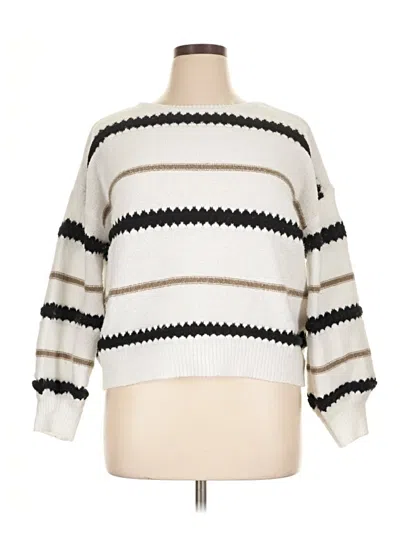 Pre-owned Unbranded Pullover Sweater In White