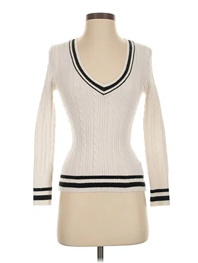 Pre-owned Unbranded Pullover Sweater In White