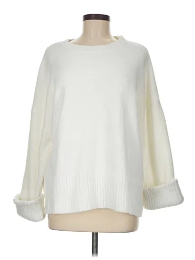 Pre-owned Unbranded Pullover Sweater In White