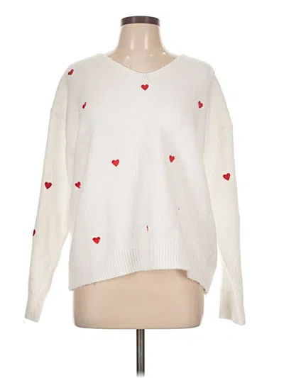 Pre-owned Unbranded Pullover Sweater In White