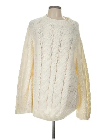 Pre-owned Unbranded Pullover Sweater In White