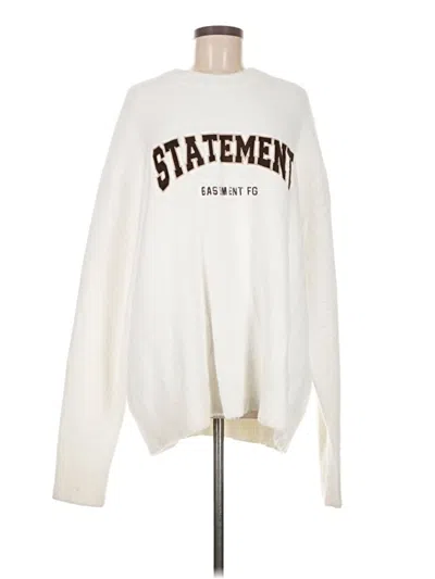 Pre-owned Unbranded Pullover Sweater In White