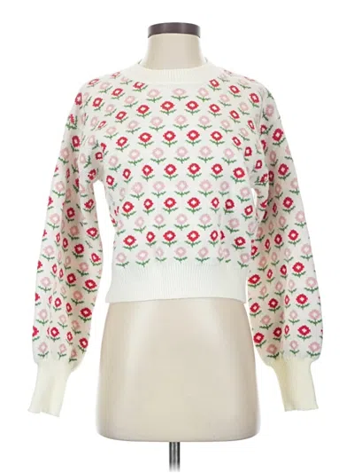 Pre-owned Unbranded Pullover Sweater In White