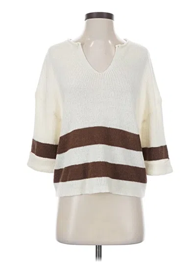 Pre-owned Unbranded Pullover Sweater In White