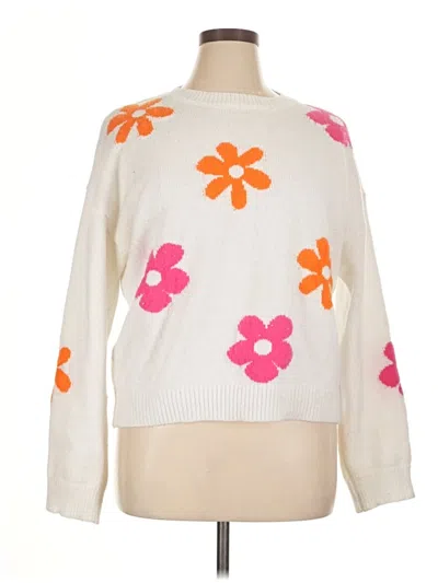 Pre-owned Unbranded Pullover Sweater In White