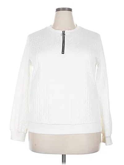 Pre-owned Unbranded Pullover Sweater In White