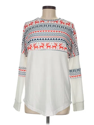 Pre-owned Unbranded Pullover Sweater In White
