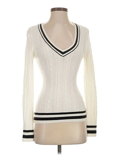 Pre-owned Unbranded Pullover Sweater In White