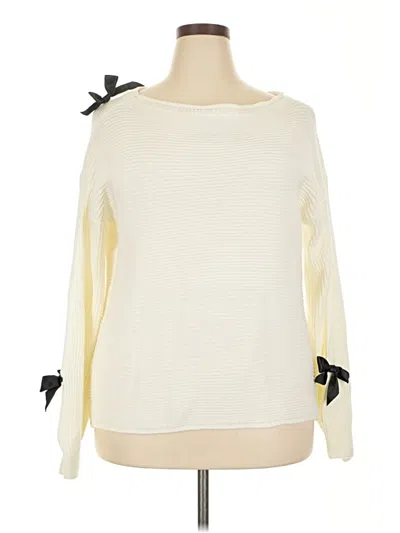 Pre-owned Unbranded Pullover Sweater In White