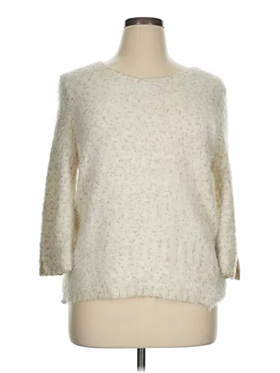 Pre-owned Unbranded Pullover Sweater In White