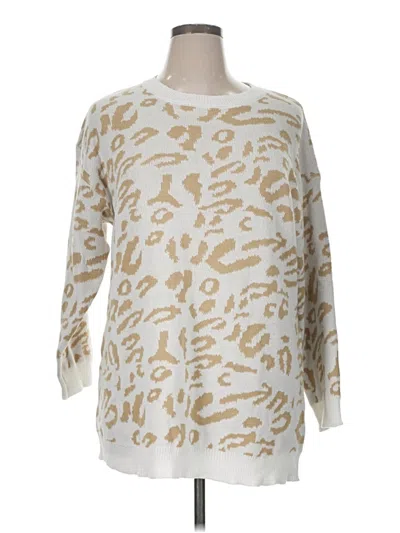 Pre-owned Unbranded Pullover Sweater In White