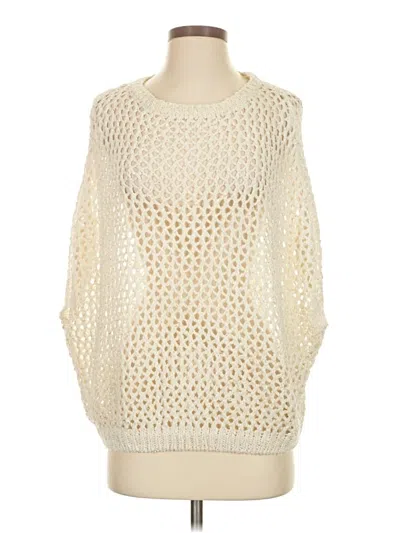 Pre-owned Unbranded Pullover Sweater In White
