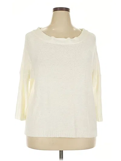 Pre-owned Unbranded Pullover Sweater In White
