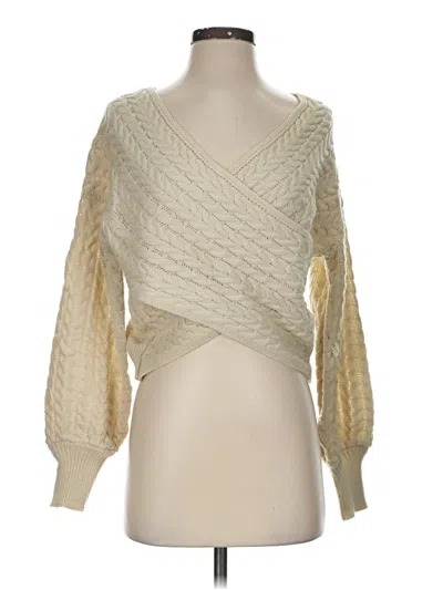 Pre-owned Unbranded Pullover Sweater In White