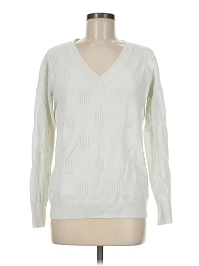 Pre-owned Unbranded Pullover Sweater In White
