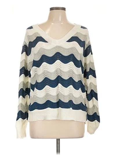 Pre-owned Unbranded Pullover Sweater In White