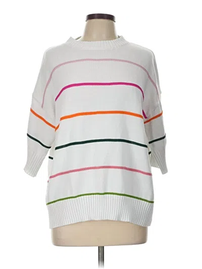 Pre-owned Unbranded Pullover Sweater In White
