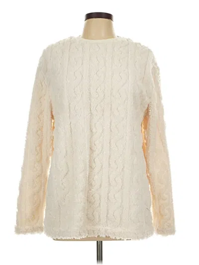 Pre-owned Unbranded Pullover Sweater In White
