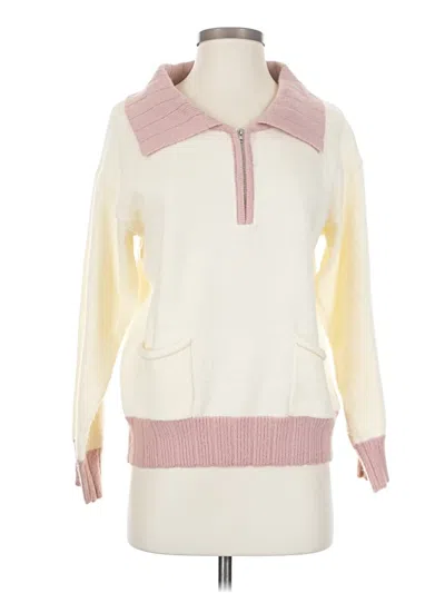 Pre-owned Unbranded Pullover Sweater In White