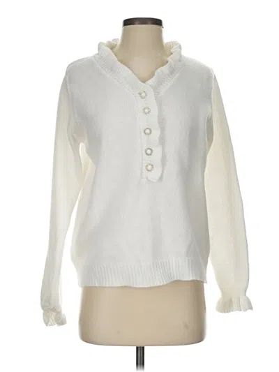 Pre-owned Unbranded Pullover Sweater In White