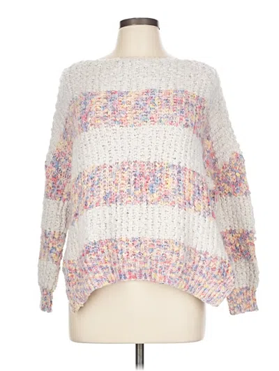 Pre-owned Unbranded Pullover Sweater In White