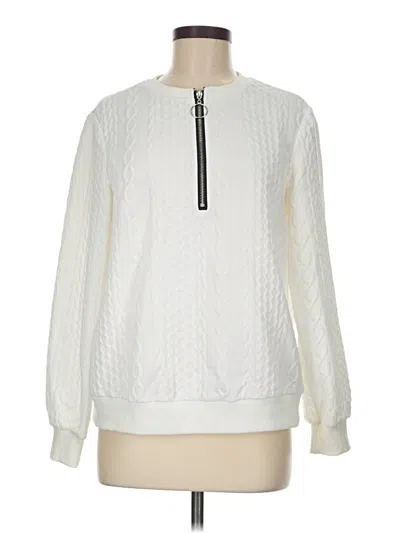 Pre-owned Unbranded Pullover Sweater In White