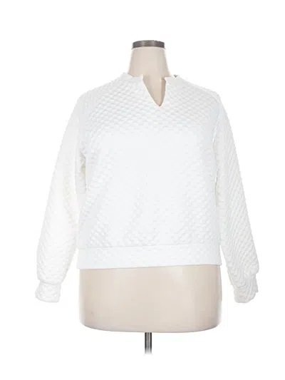 Pre-owned Unbranded Pullover Sweater In White