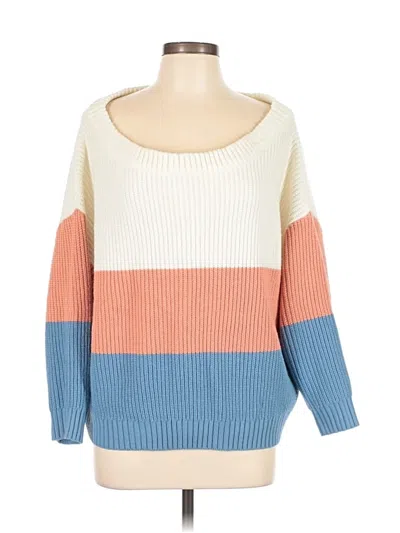 Pre-owned Unbranded Pullover Sweater In White