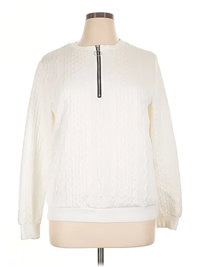 Pre-owned Unbranded Pullover Sweater In White