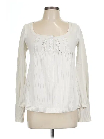 Pre-owned Unbranded Pullover Sweater In White
