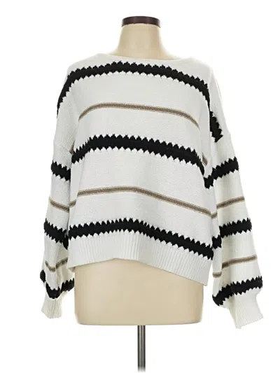 Pre-owned Unbranded Pullover Sweater In White