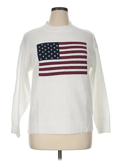 Pre-owned Unbranded Pullover Sweater In White