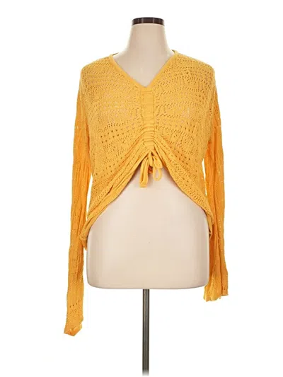 Pre-owned Unbranded Pullover Sweater In Yellow