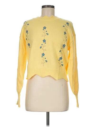 Pre-owned Unbranded Pullover Sweater In Yellow