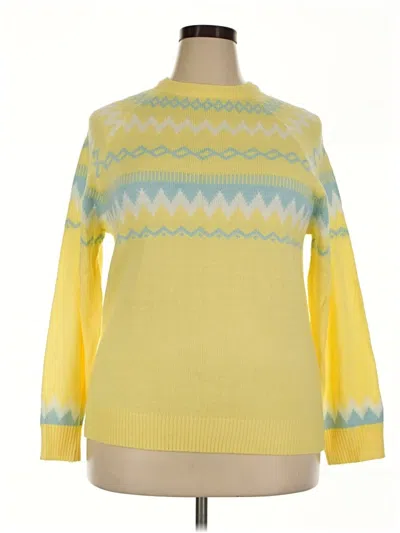 Pre-owned Unbranded Pullover Sweater In Yellow