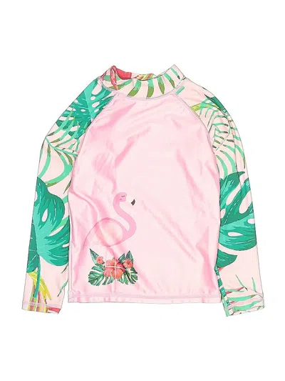 Pre-owned Unbranded Kids' Rash Guard In Pink