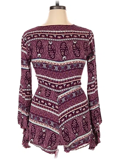 Pre-owned Unbranded Romper In Burgundy