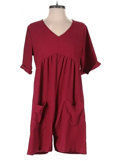 Pre-owned Unbranded Romper In Burgundy