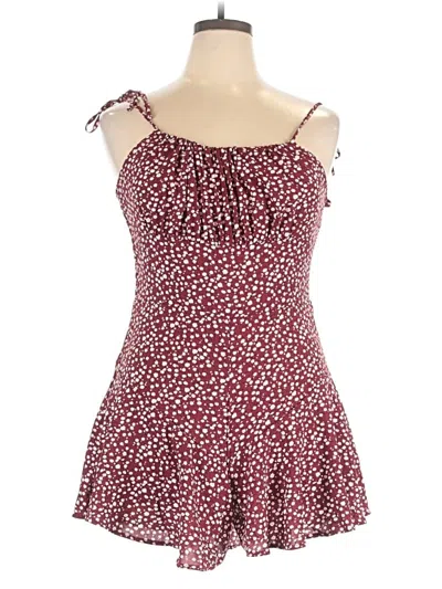 Pre-owned Unbranded Romper In Burgundy