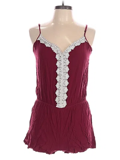 Pre-owned Unbranded Romper In Burgundy