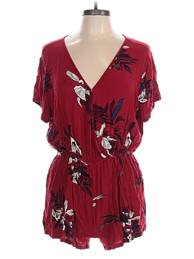 Pre-owned Unbranded Romper In Burgundy