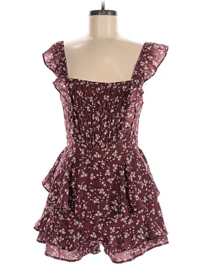 Pre-owned Unbranded Romper In Burgundy