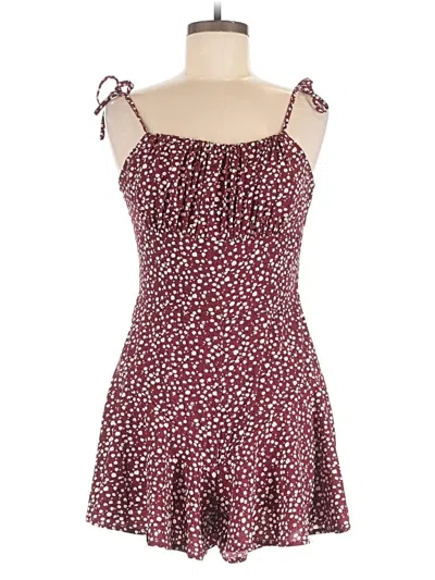 Pre-owned Unbranded Romper In Burgundy